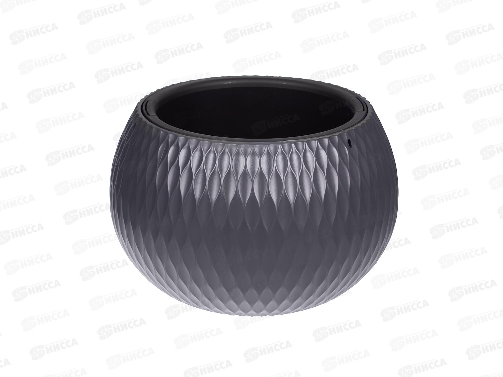 Кашпо Жемчужина 4л Графитовый М8916 *4