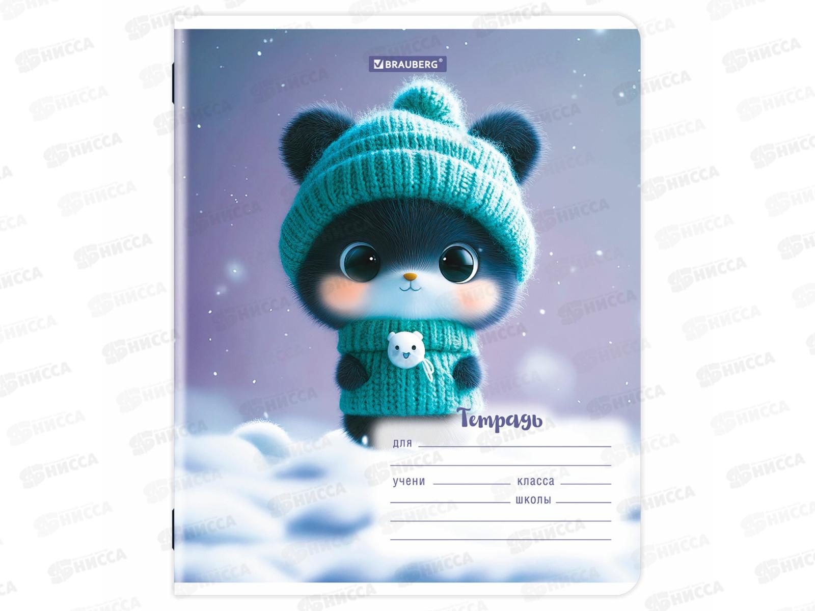 Тетрадь 12л лин. BRAU Зверушки, мел., 107287 *25/300