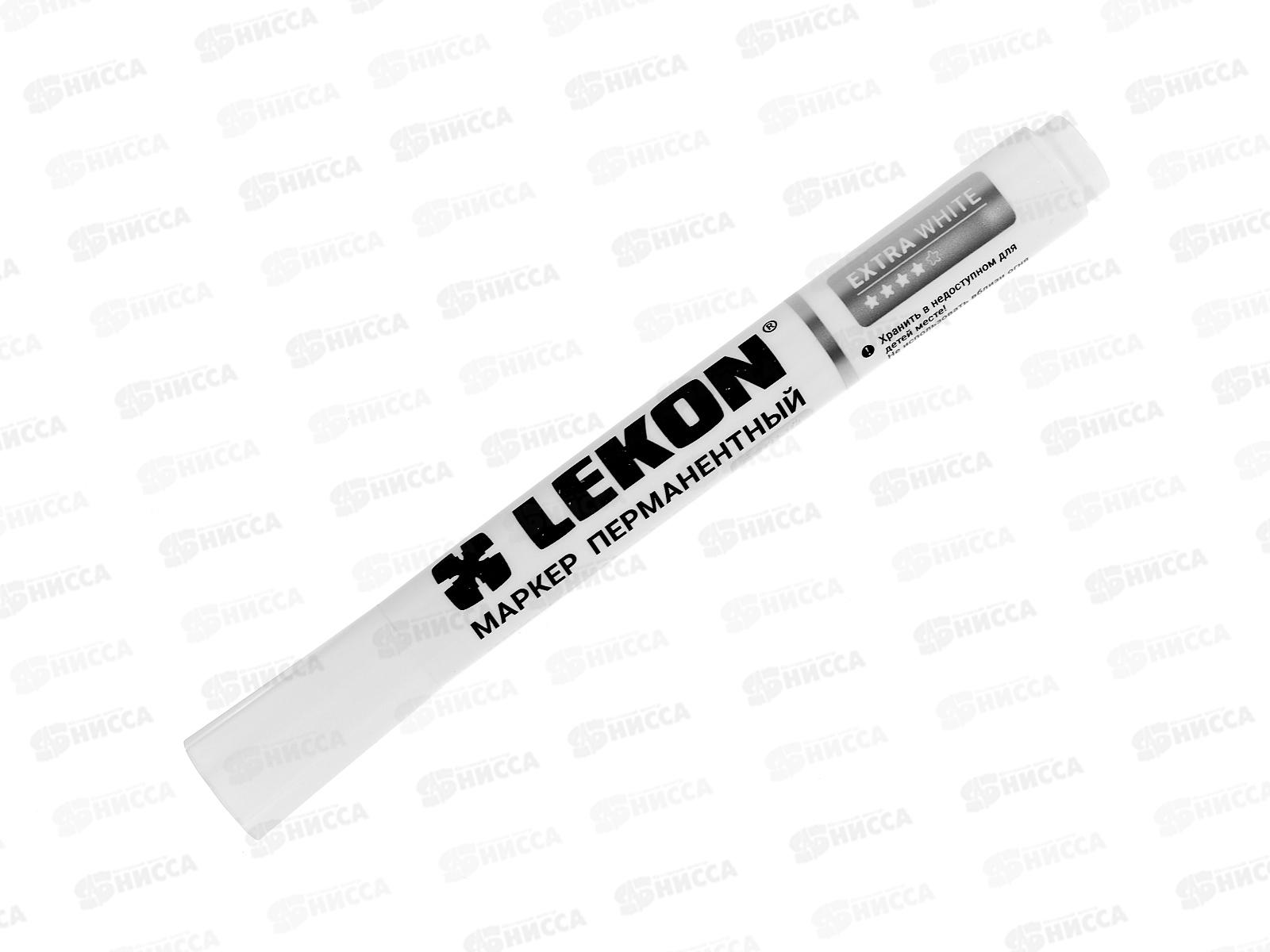 Маркер LEKON EХTRA WHITE перманентный, белый *10/60/1200