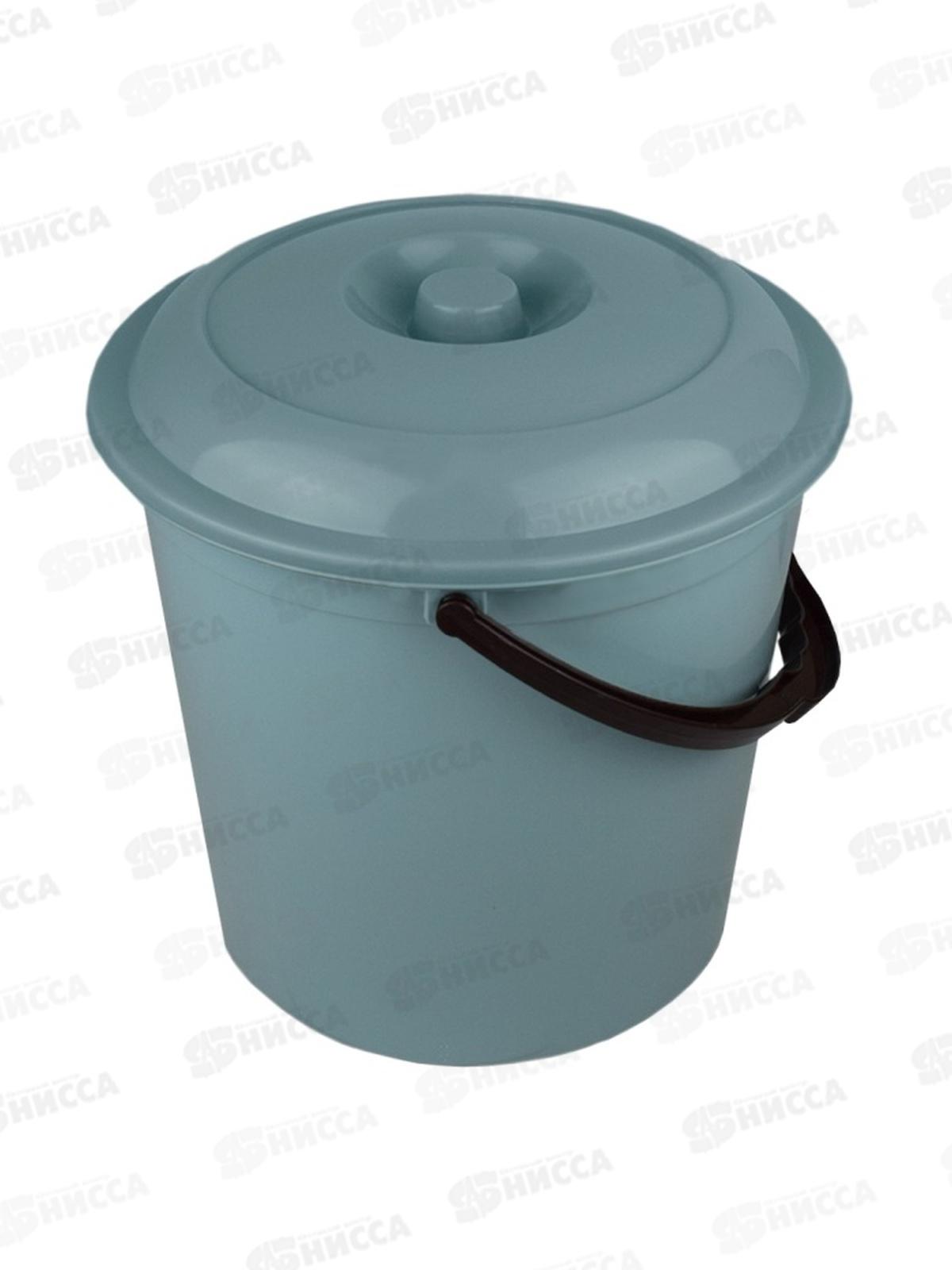 Ведро 10л с крышкой мята 0392 МП *10