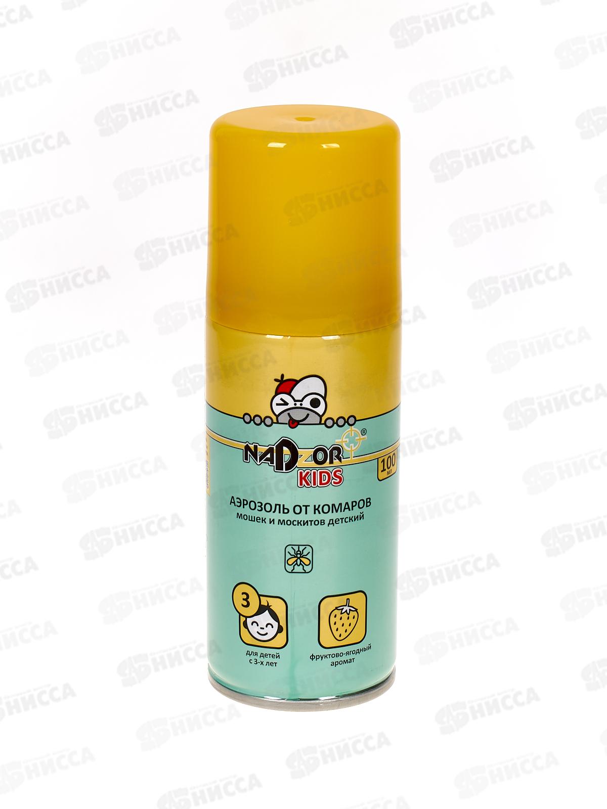 NADZOR Аэрозоль от комаров детский 100мл *6/24