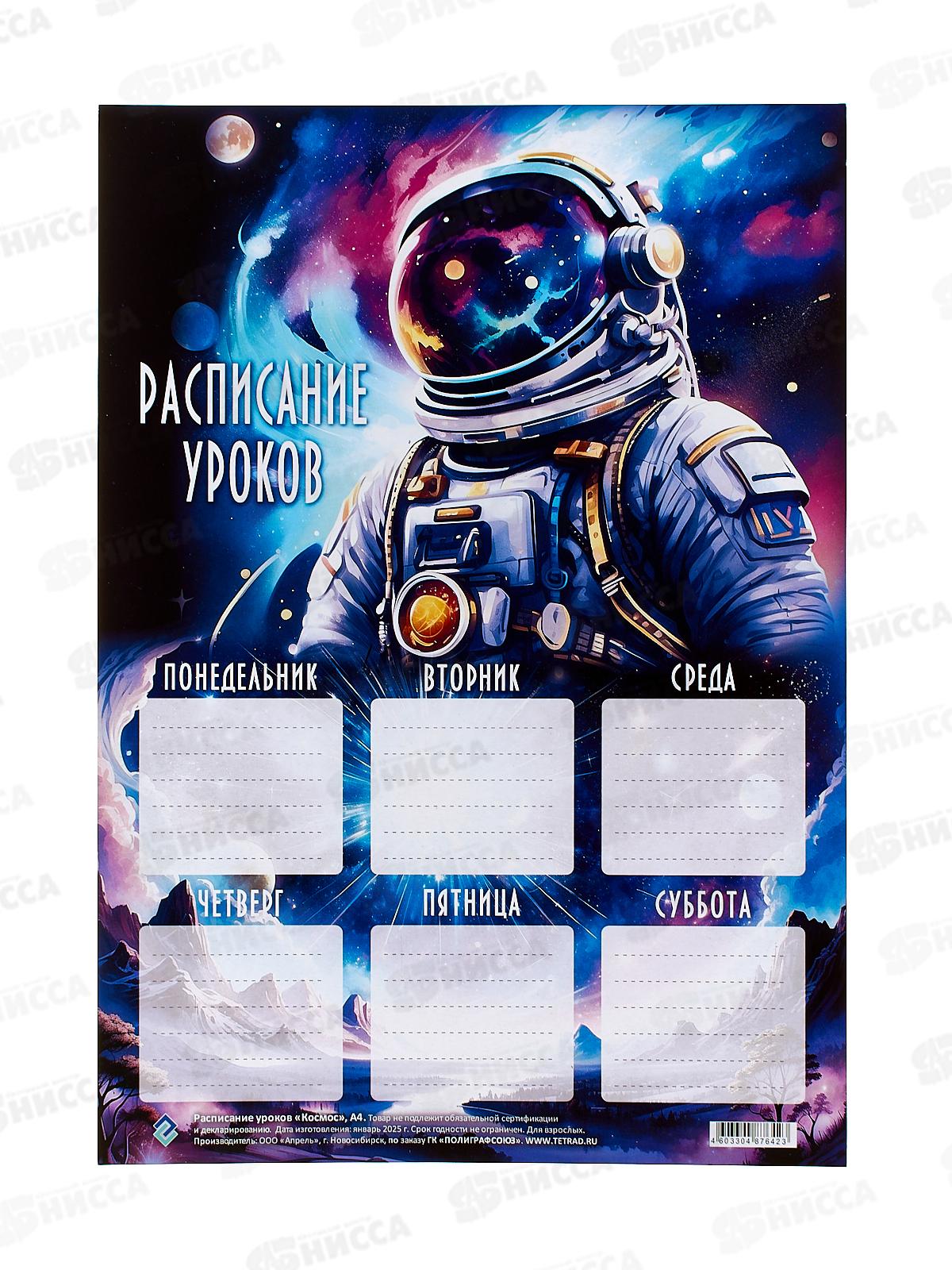 Расписание уроков ПГС 20*29 Космос *20