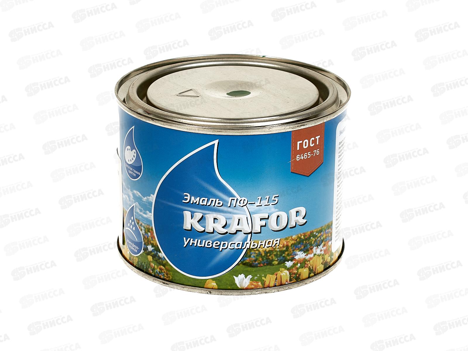 ЭМАЛЬ ПФ-115 зеленый 0,4кг Крафор *8