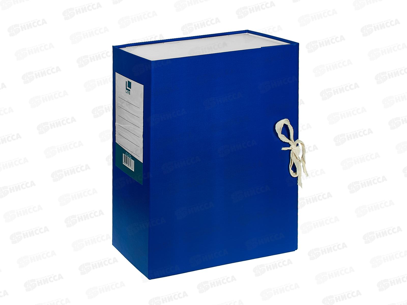 Папка арх. 12см Lite A4 синий, завязки, до 1200л BA91120BL *25