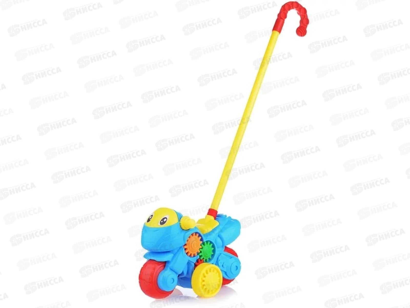 Каталка №0377 &quotМотоцикл&quot с ручкой, пакет 60*12*20