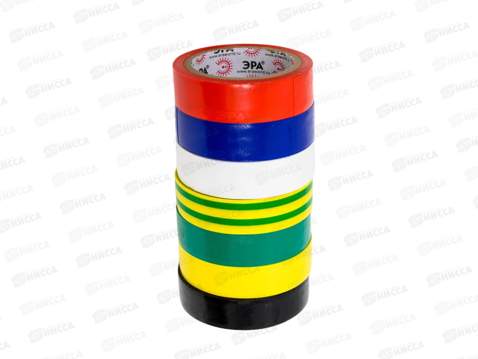 Изолента ЭРА 15мм  5м, набор 7 штук 7цветов, SET-7 *50