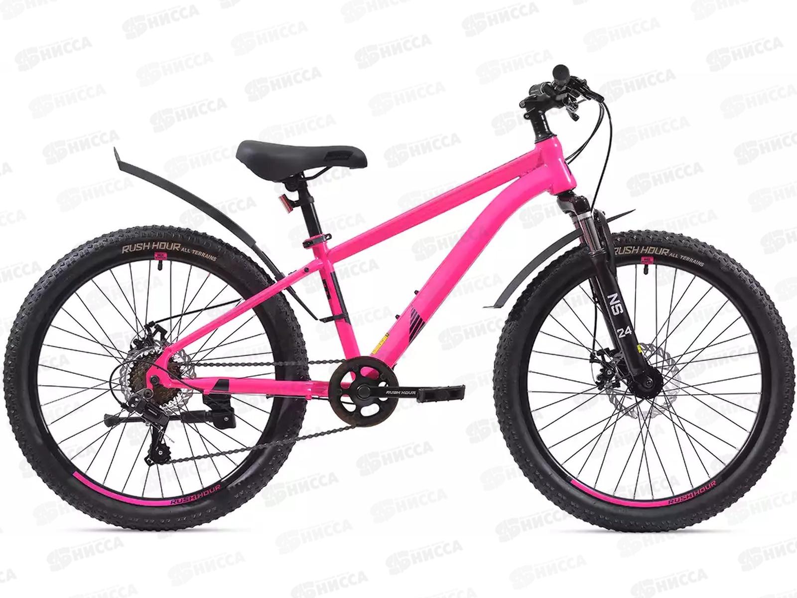 Велосипед 24" 7ск RUSH HOUR NX 405 DISC ST розовый рама 13" 377986