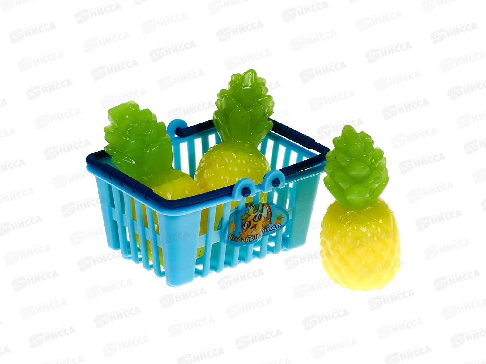 Антистресс-Сквиш №25-3 &quotКорзина с ананасами&quot пакет