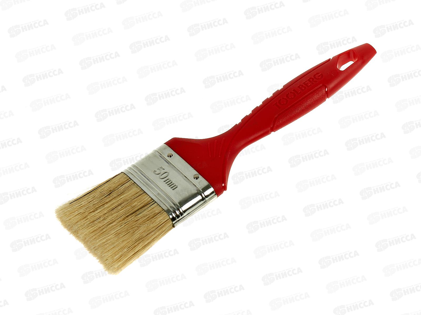 Кисть плоская "Классик-Стандарт" нат.щет плас.ручка 50мм  0111123 *12