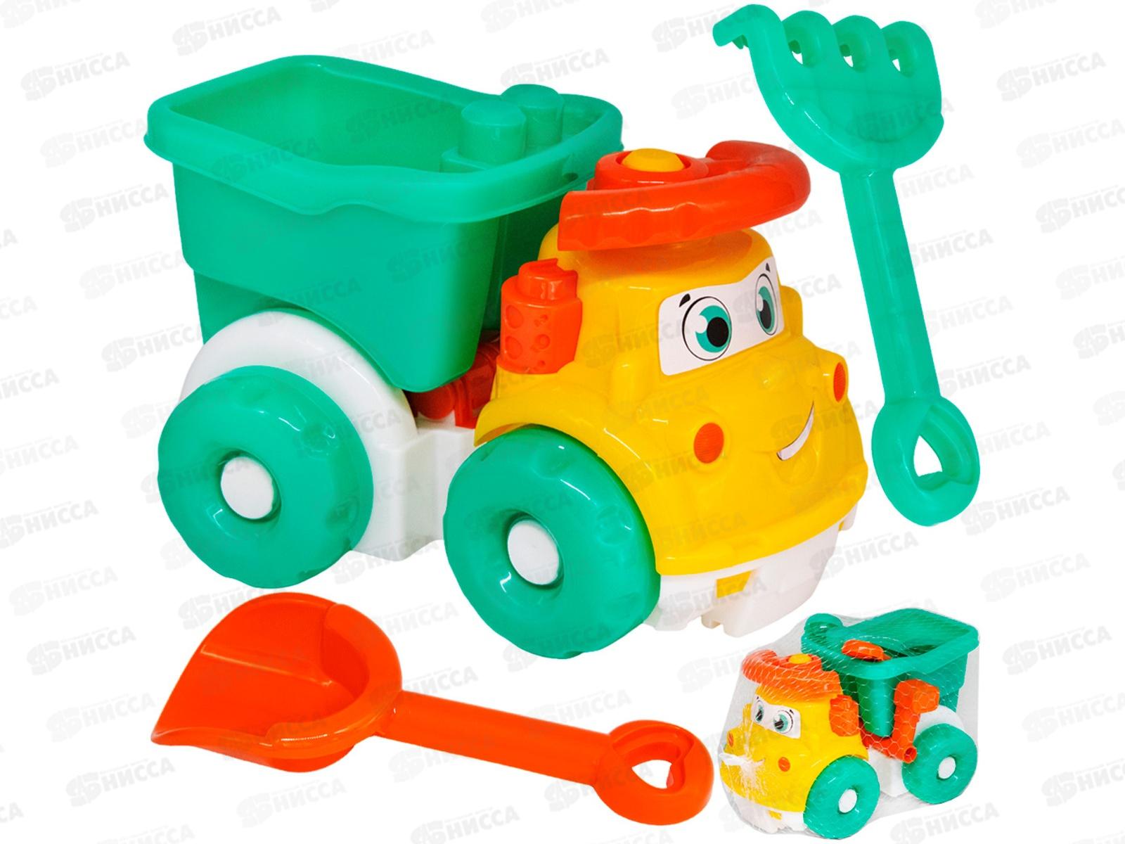 Набор песочный КРОКОТАМ Веселый грузовик 5пр., зелено-желтый ПН11-О1*8