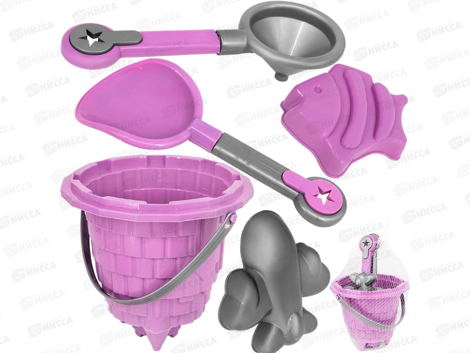 Набор песочный КРОКОТАМ Замок фиолетовый 5предметов ПН-2Ф *30