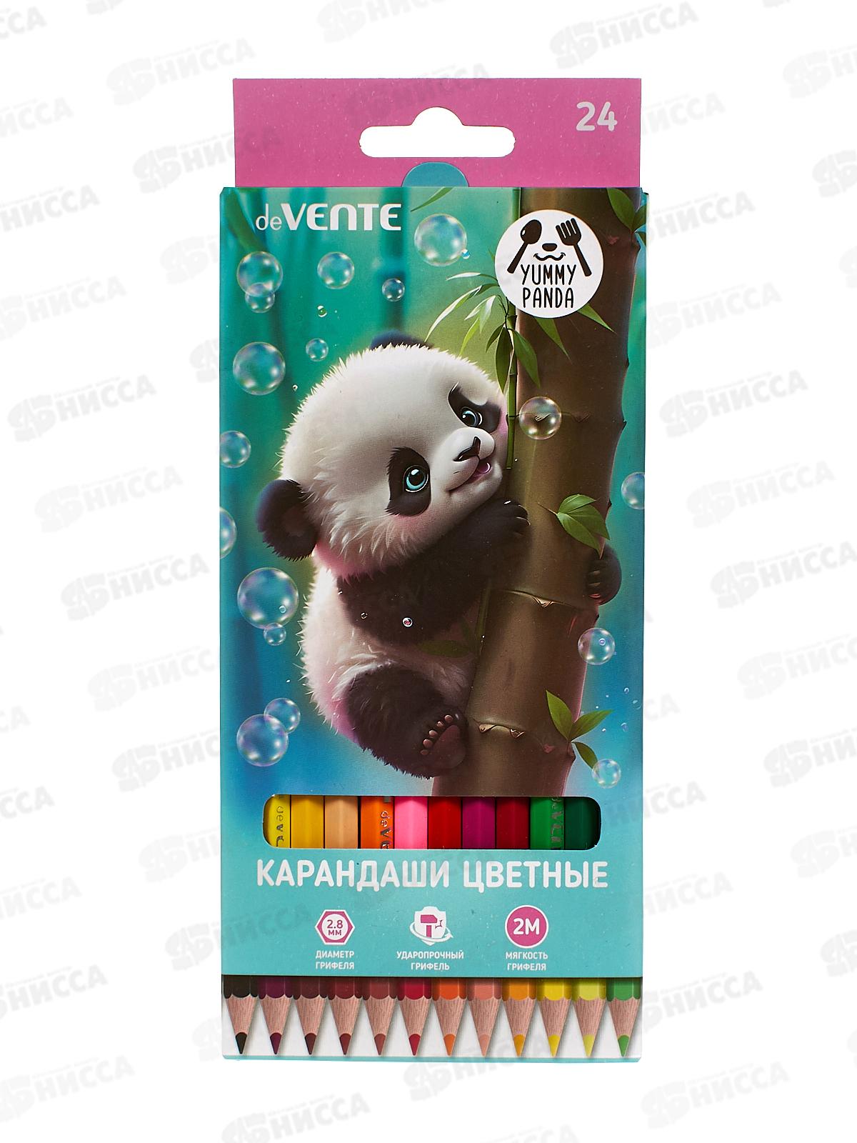 Карандаши 24цв deVente Yummy Panda, шестигр. к/у  5024536 *6/120