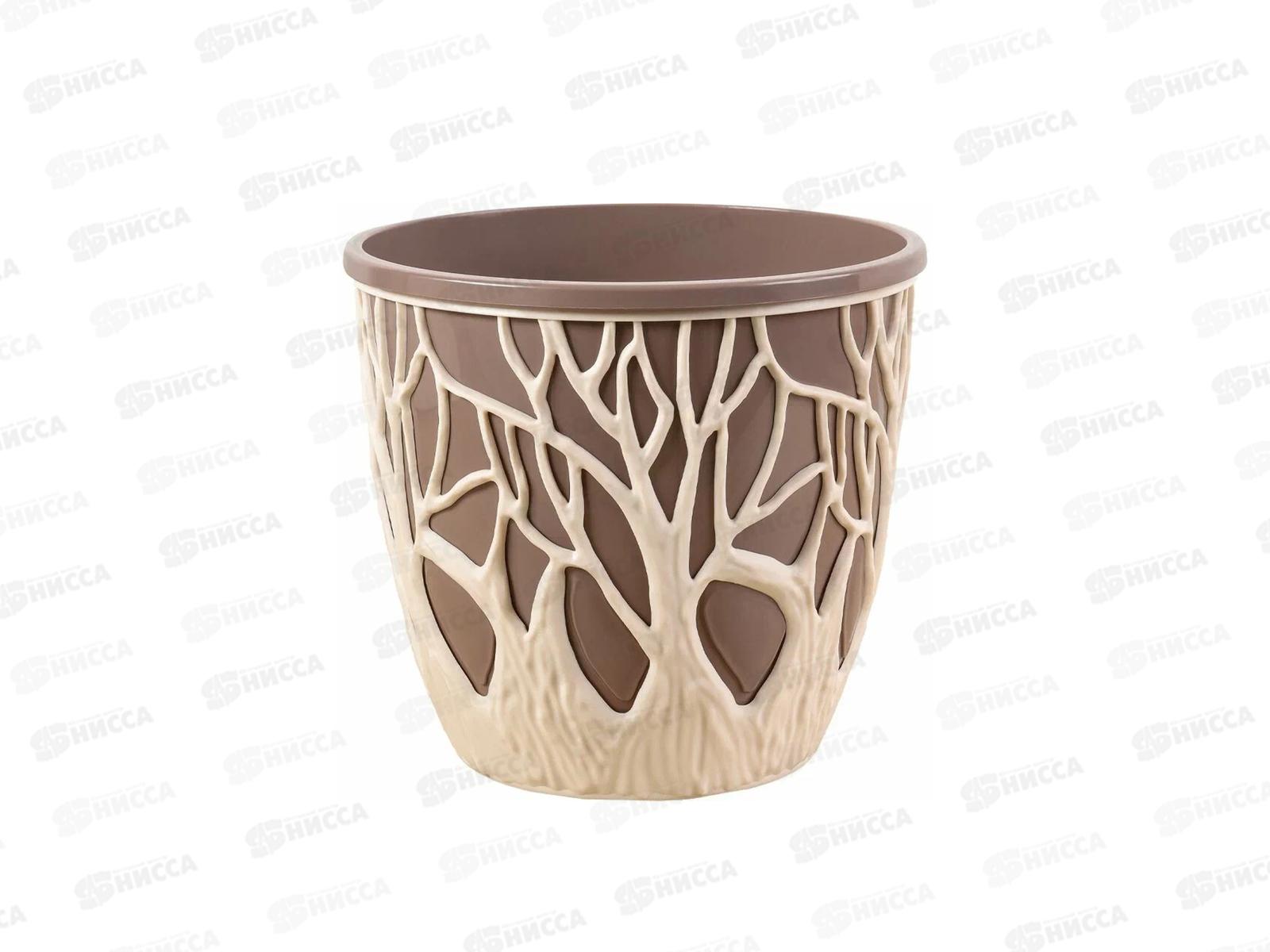Кашпо &quotФорест&quot 3,5л Пудровый/мокачино КШ-2096 *16