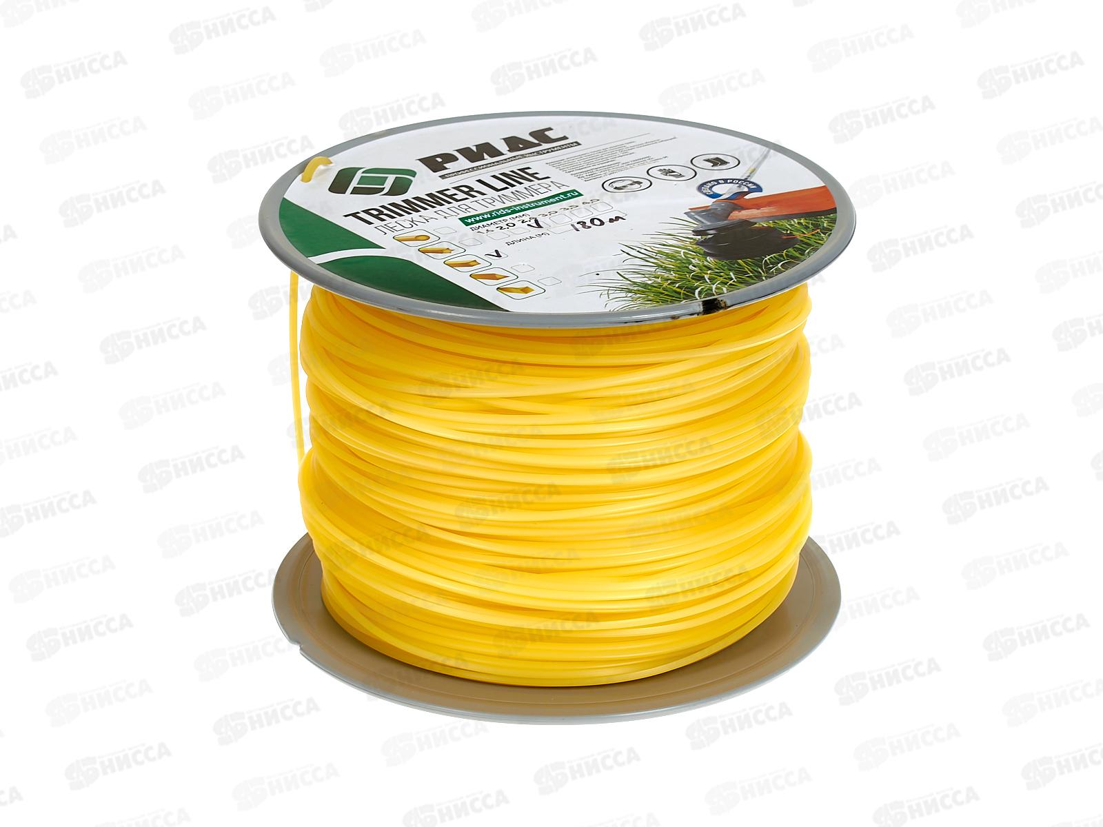 Леска для триммера сечение Квадрат d=2,4мм L=180м 895