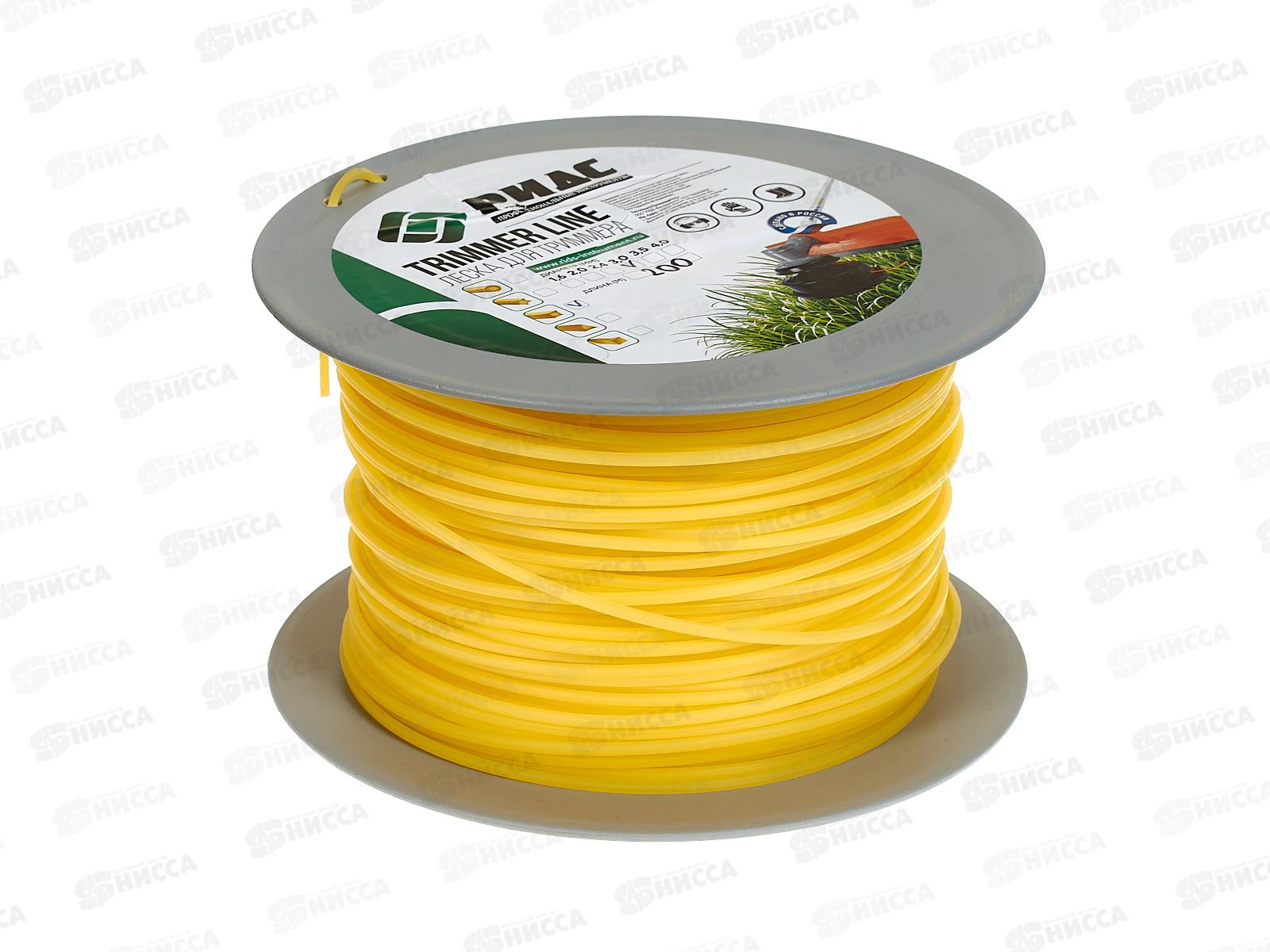 Леска для триммера сечение Квадрат d=3,0мм L=200м 896