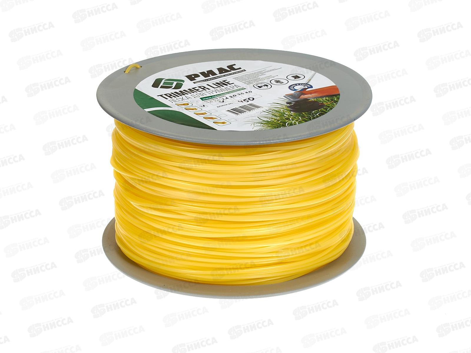 Леска для триммера сечение Клевер d=2,4мм L=180м (подвес) 901