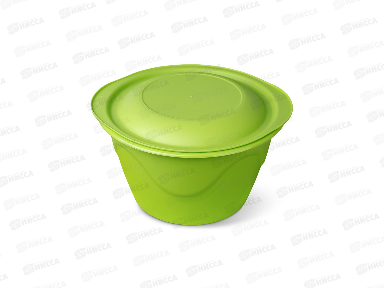 Миска 3,0л "Чезаре" с крышкой оливковая C443ОЛВ *36