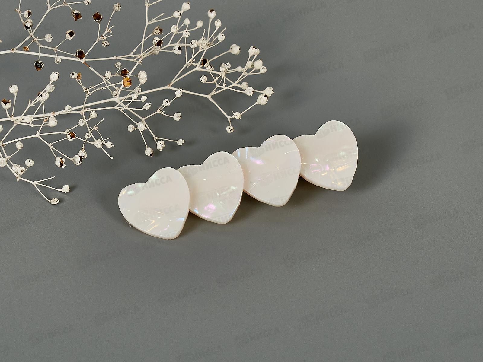 Заколка-уточка &quotСердечки&quot перлам №2062