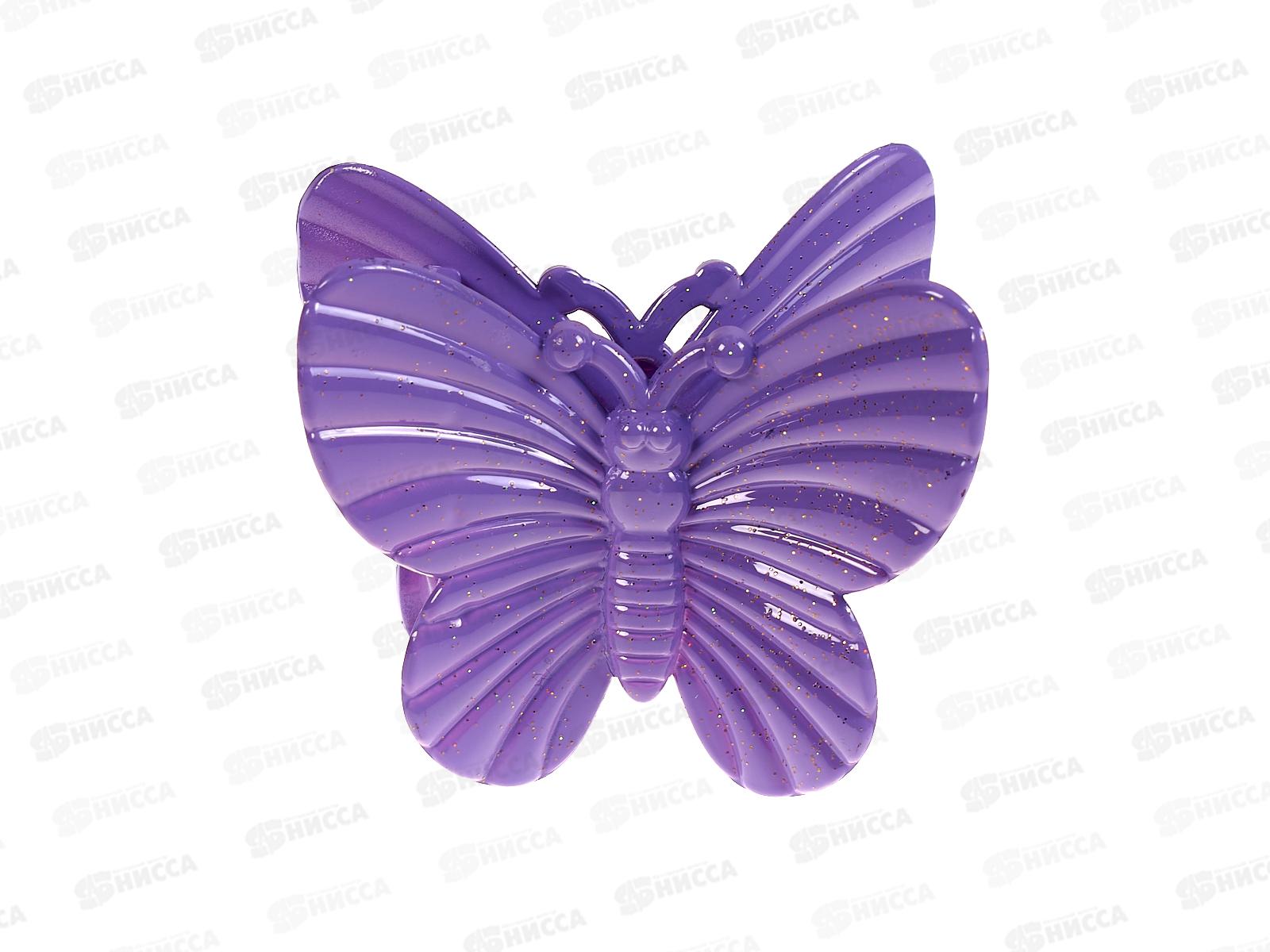 Краб пластик &quotБабочка&quot цветн с блестками №2064