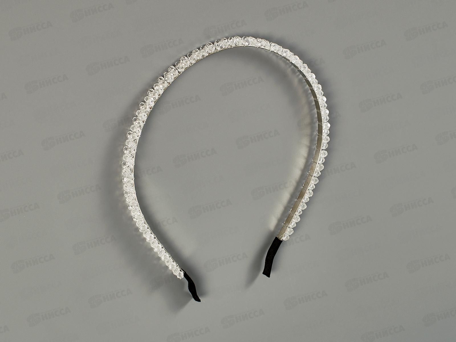 Ободок пластик. металл &quotЦветок&quot прозр №10566