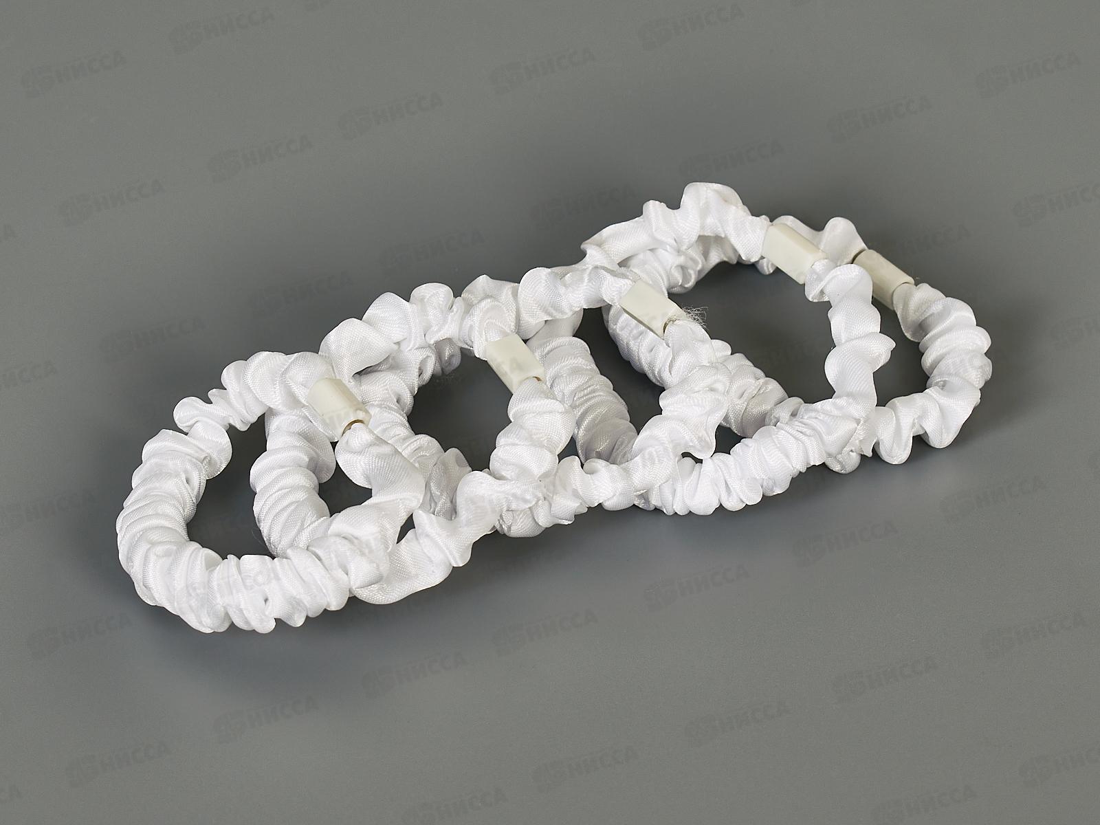 Резинка д/волос шелк белая №2024 (уп 5шт)