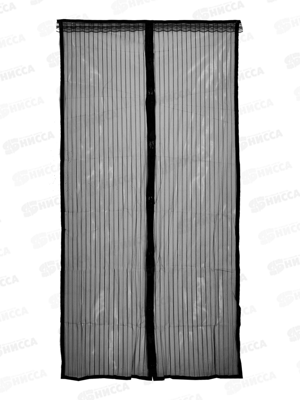 Занавес от насекомых 100х210см магниты черная RK-4707 *10/60