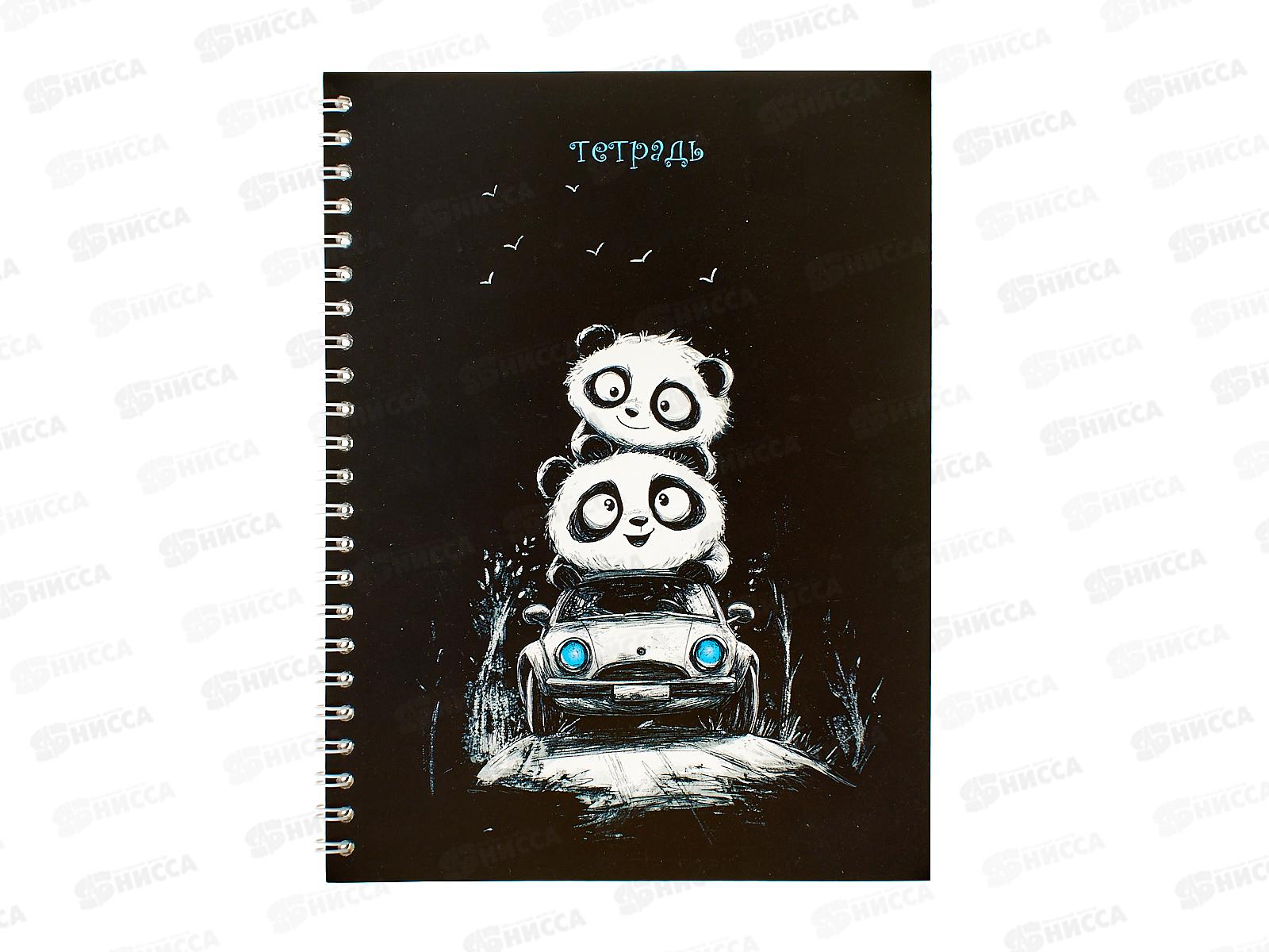 Тетрадь 40л кл. Апплика Веселые панды, греб. С0154-03  *80