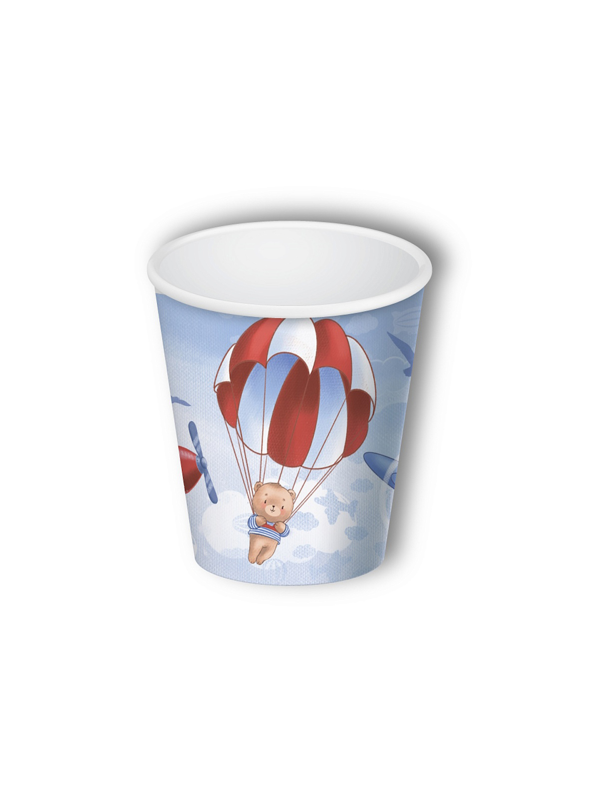 Стаканы бумажные Мишки в полёте (250мл, 6шт) флоупак СТ-2117