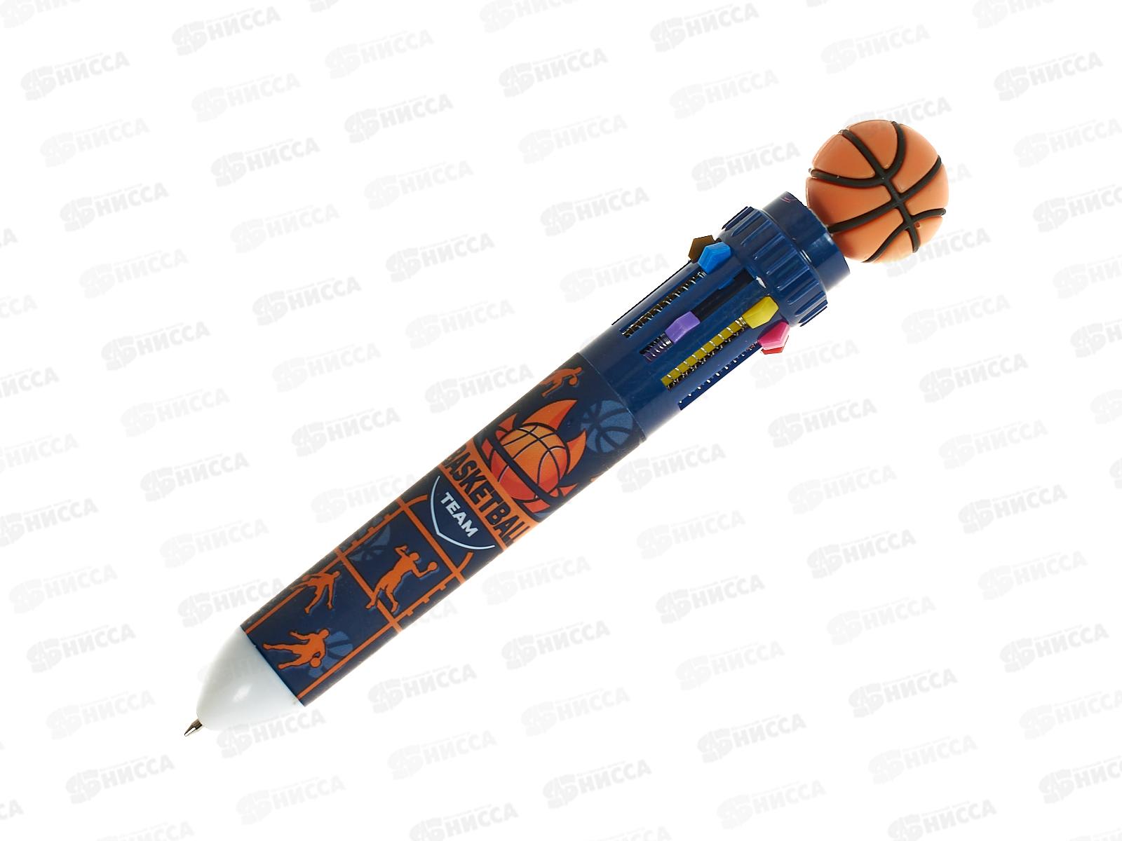 Ручка авт. BASIR 10-х цв. детская, Спорт. 0,5мм МС-7560 *36