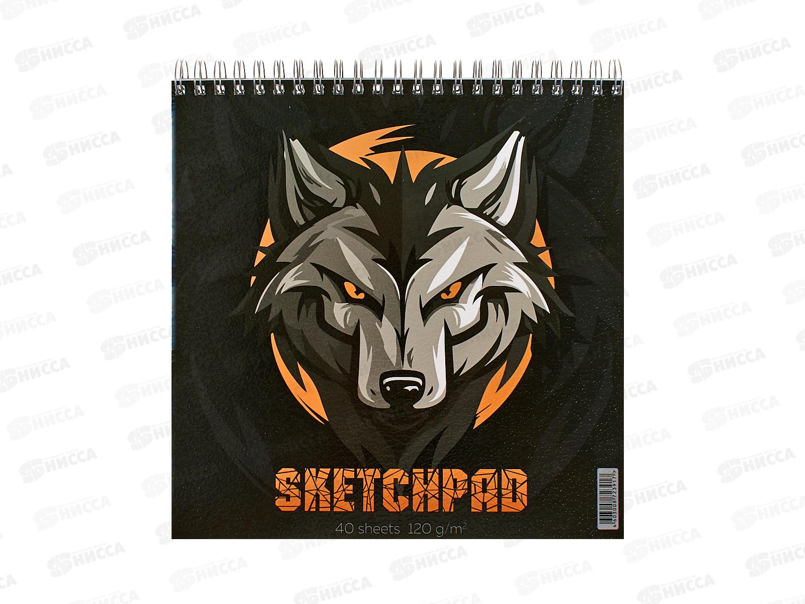 Скетчпад АКАД 40л Волк 195*195мм 14297-ЕАС *24