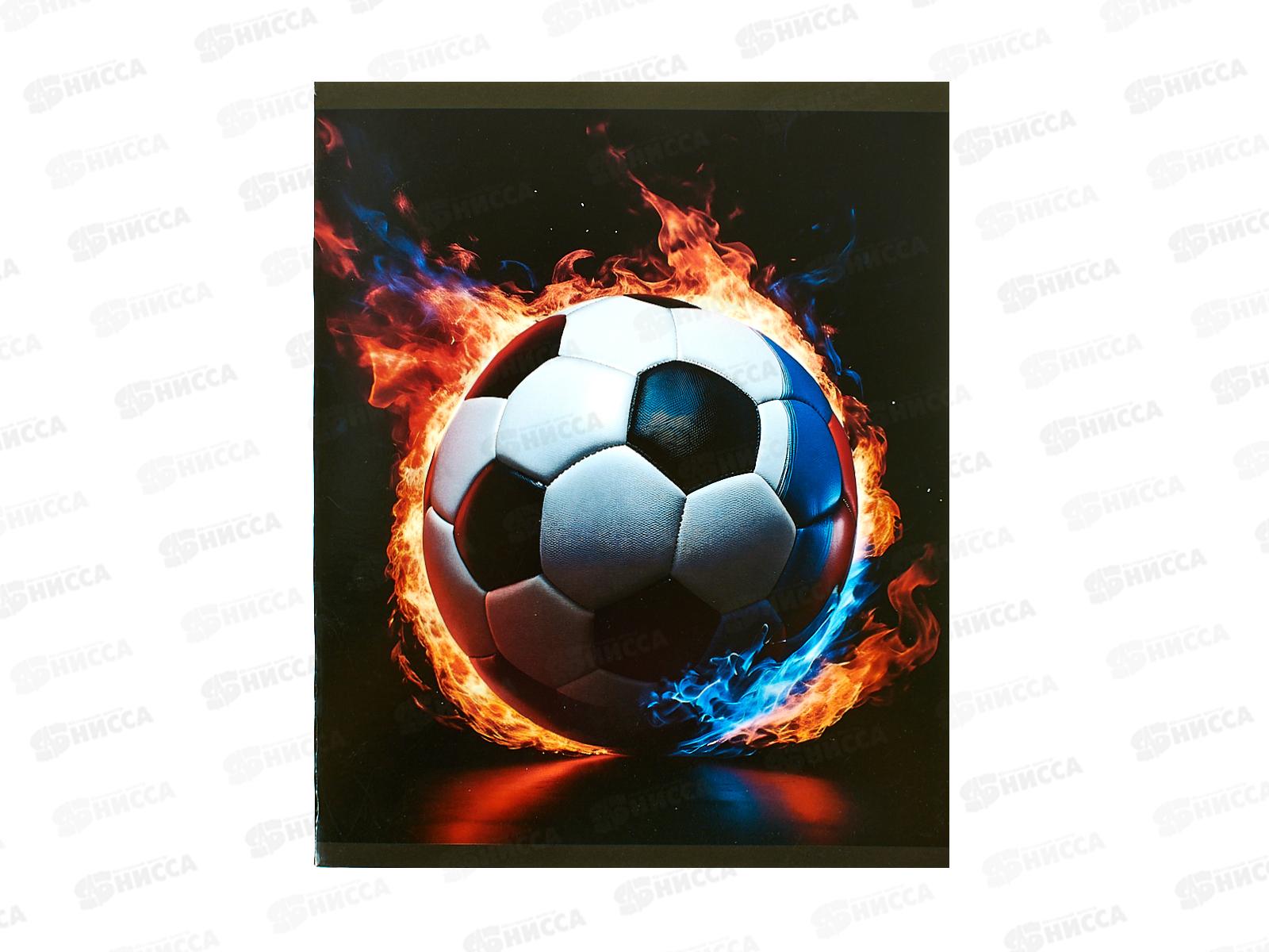 Тетрадь 48л кл. LAMARK Футбольный мяч. на скобе 4824-24  *5/100