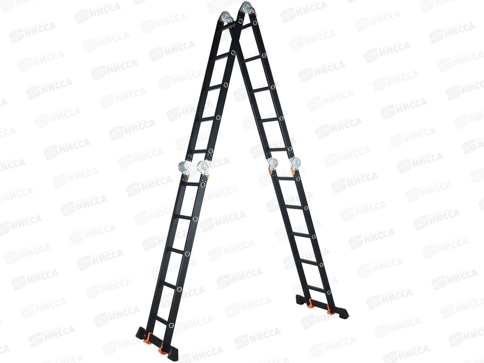 Стремянка алюм.многофункц.4*5 ступ. 15,5кг BLACK LINE STARTUL