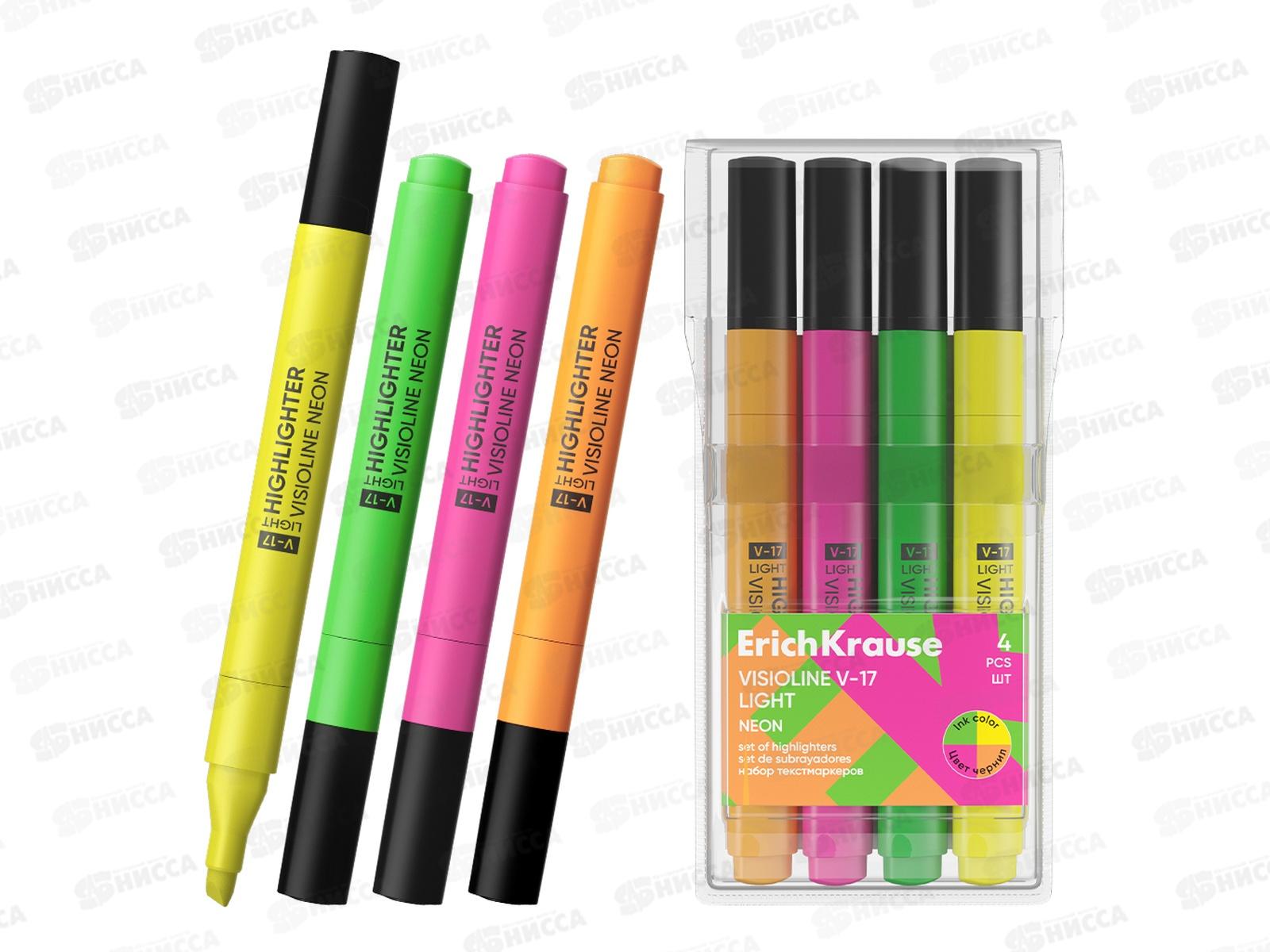 Маркеры EK V-17 текст.,Visioline light Neon 4цв., 63560 *24