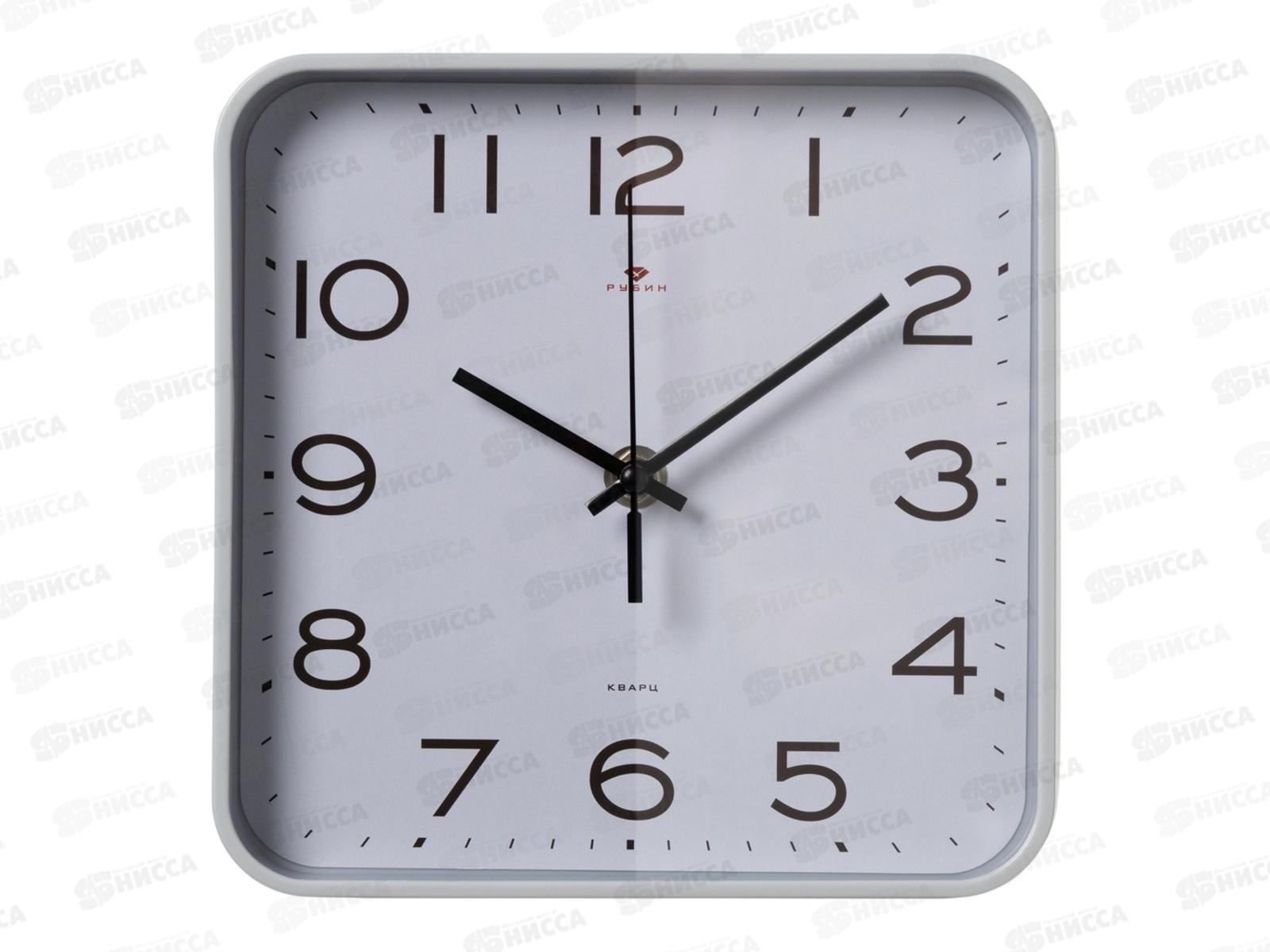 Часы &quot21 Век" 1918-007  квадр. Рубин d-19*19см сер. Классика