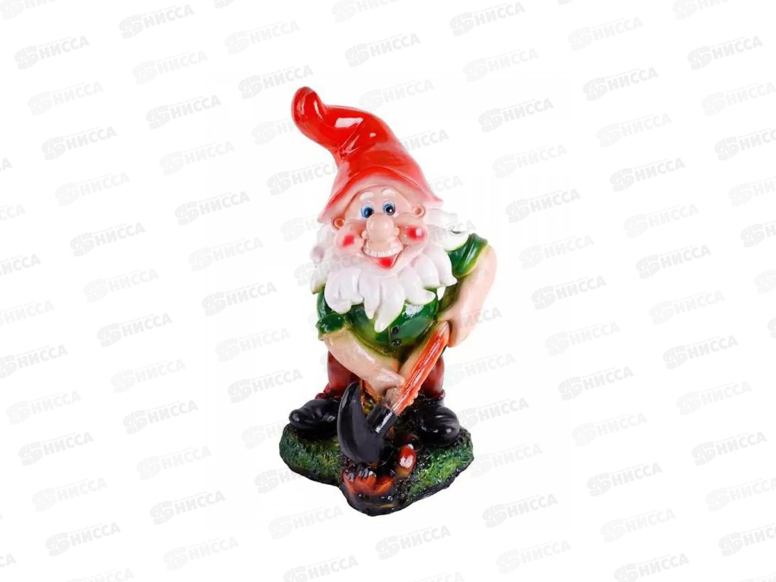 Фигура садовая из гипса &quotГном с киркой&quot (460*240мм) арт.125