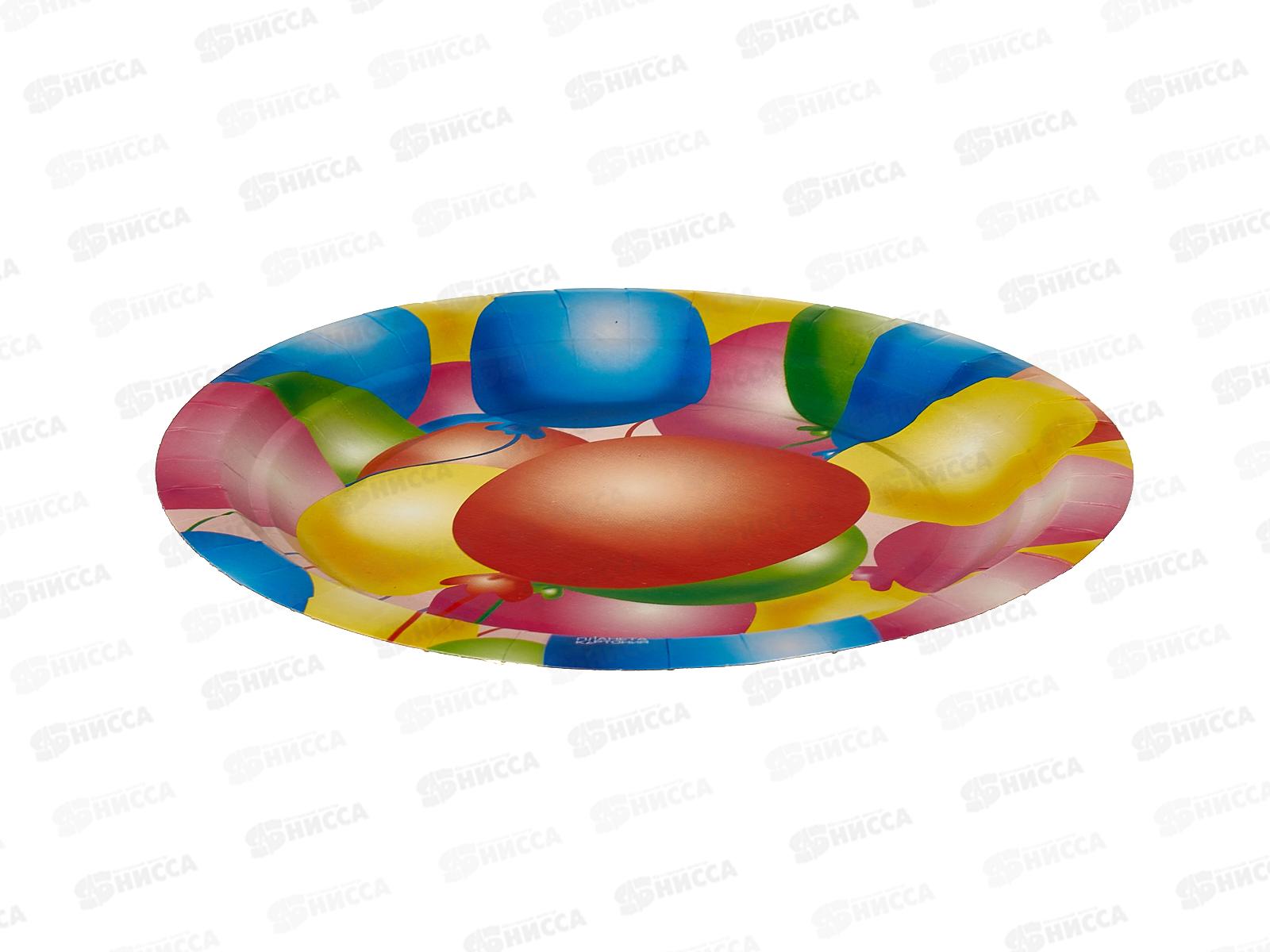 Тарелка бум &quotШары&quot лам картон 18см 9512198 *50