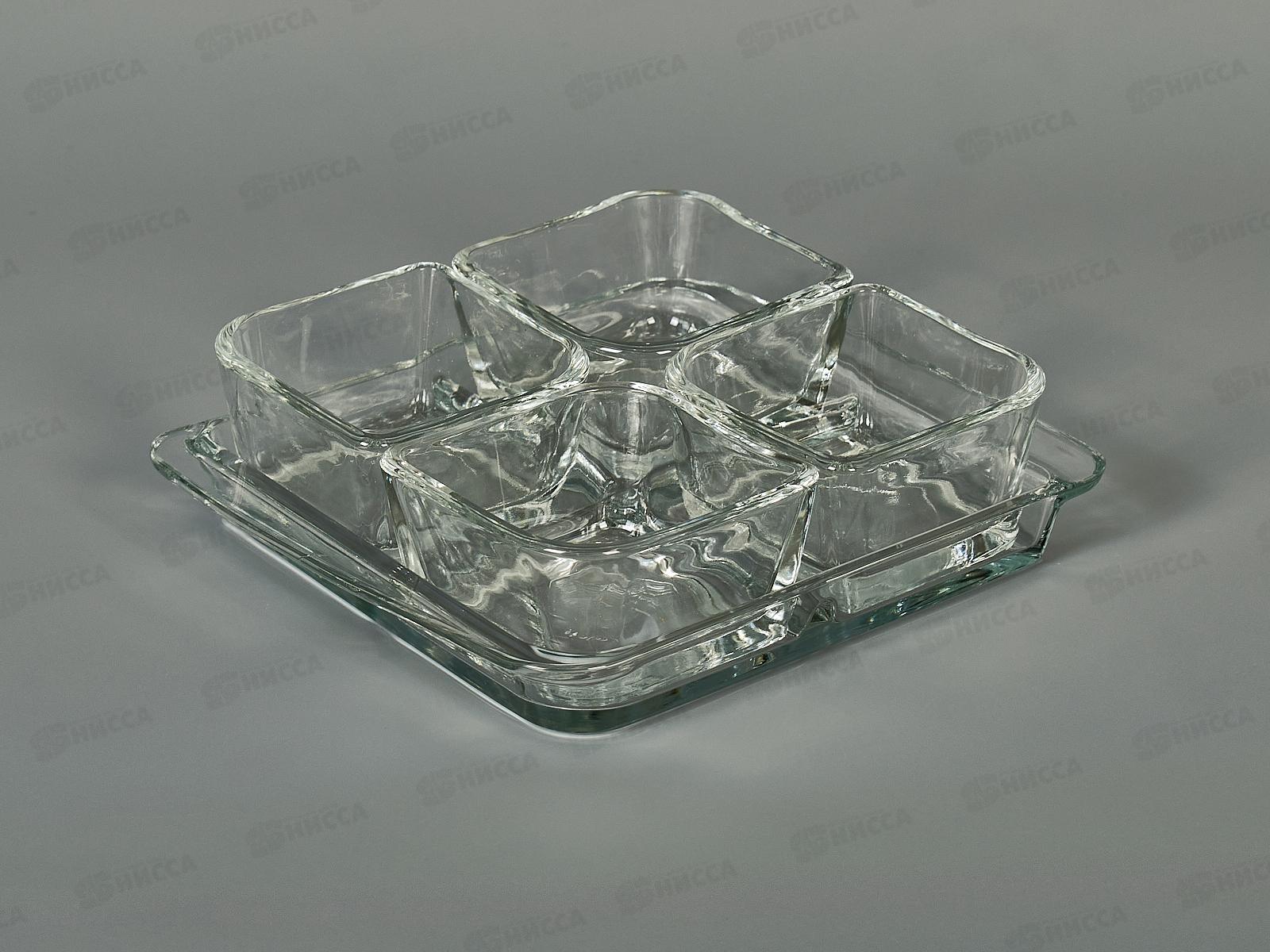 Менажница 4-х секционная Baroque PD1312GCL на подс в подарочной упаков