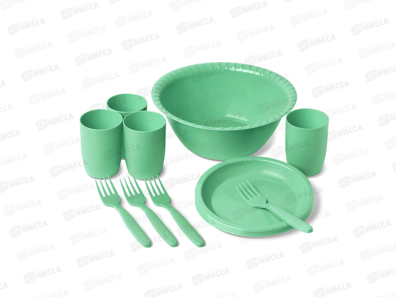 Набор посуды для пикника &quotВитто&quot на 4 пер мятный С67МЯТН *18