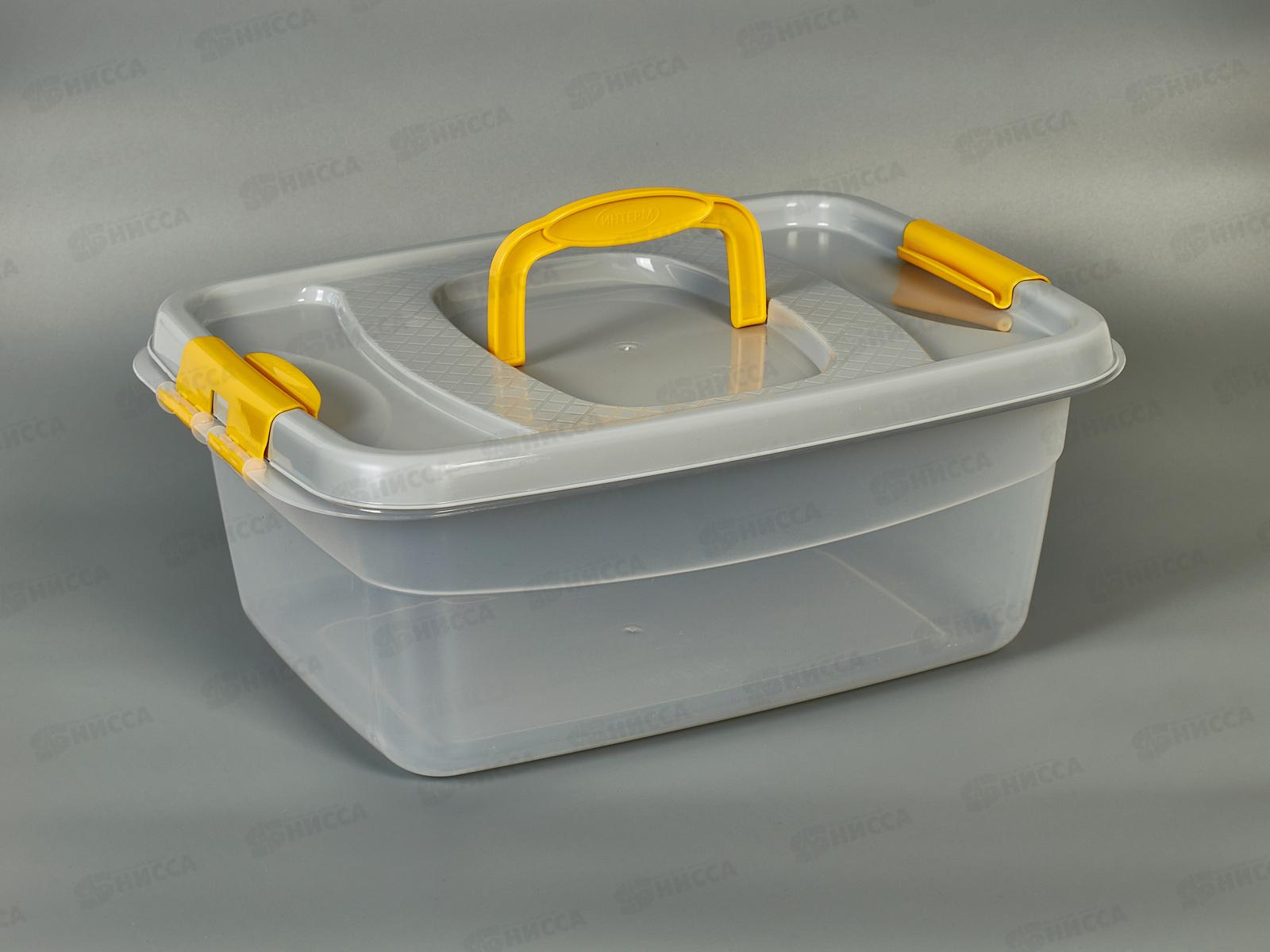 Контейнер д/пищ.продуктов 10л серый *12  ИНТ