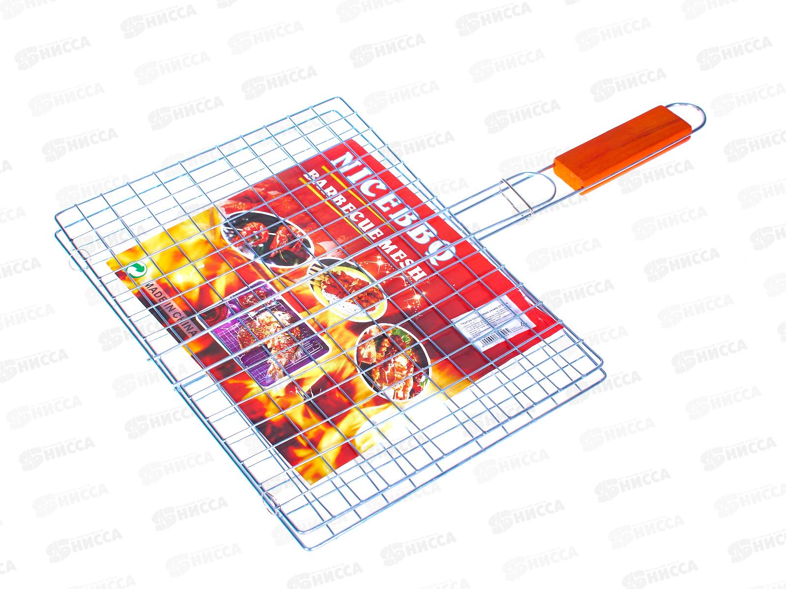 Решетка для гриля барбекю прямоуг плоская 28*22*41см сталь LH923-1