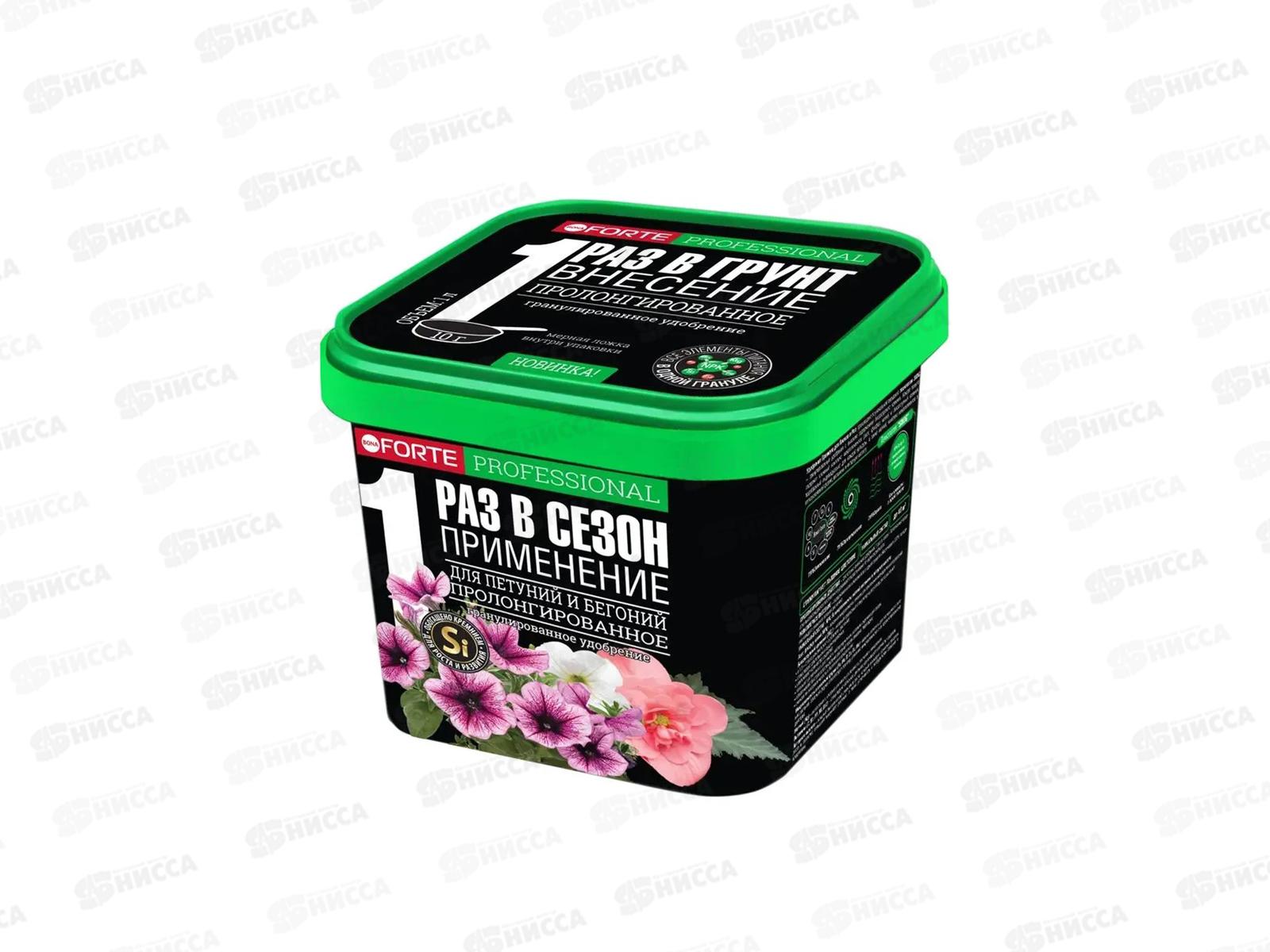 Bona Forte Удобрение гран для петуний и бегоний с биодост кремн 1л *12