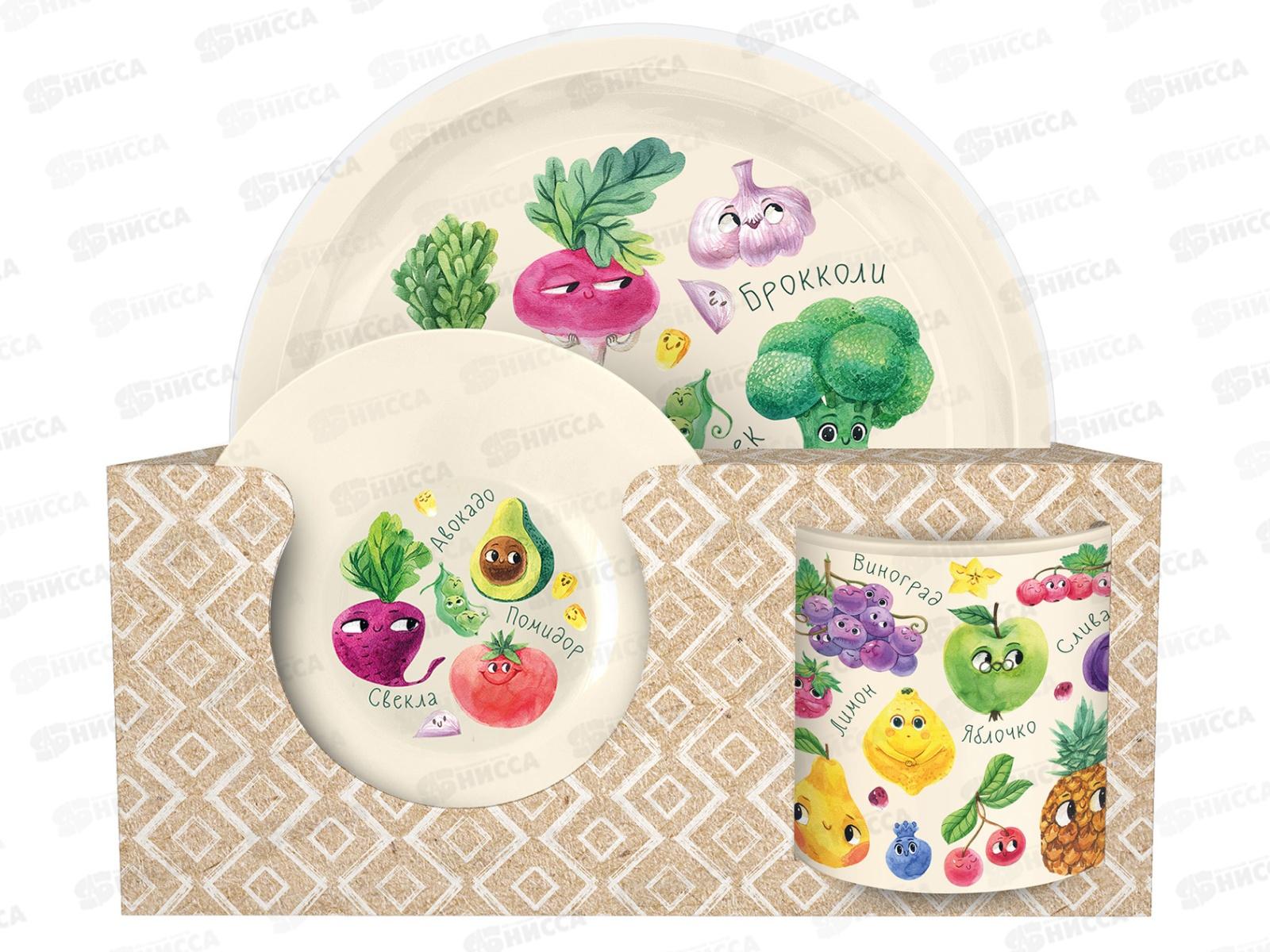 Набор посуды (тарелка, миска, кружка) св-беж 221151525/01