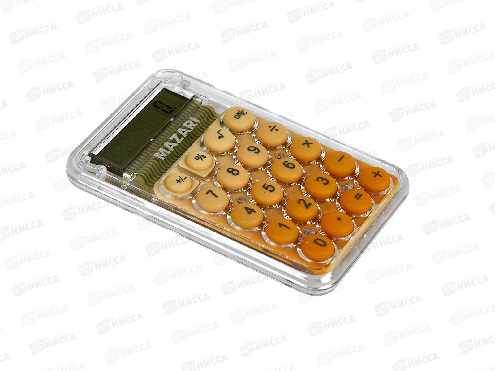 Калькулятор MAZARI  8разр. карман. 5цв.  М-4954 *20