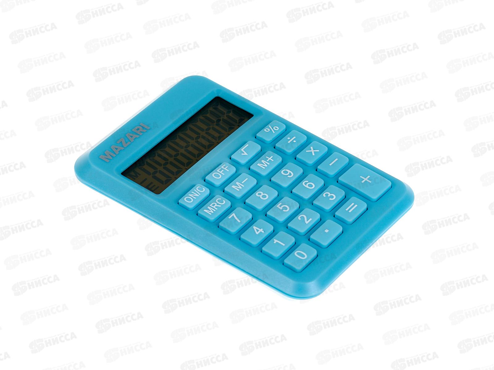Калькулятор MAZARI  8разр. карман. 4цв.  М-4955 *20