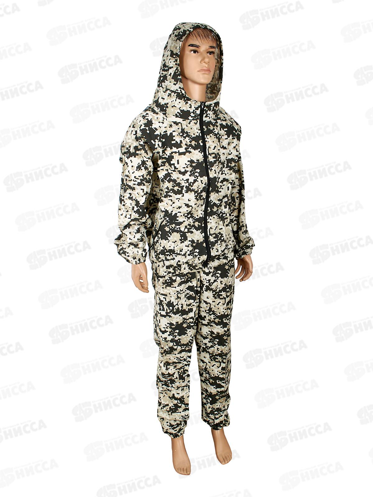 Костюм МАСКХАЛАТ, бязь, лето (52-54, 170-176) серый Пиксель СЗМG0301