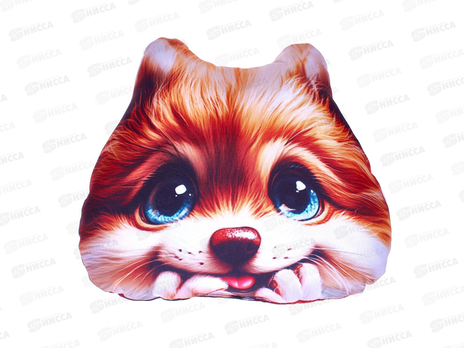 Подушка декоративная мордочка Лиса 30см МТГ01109 Levatoys в пак.