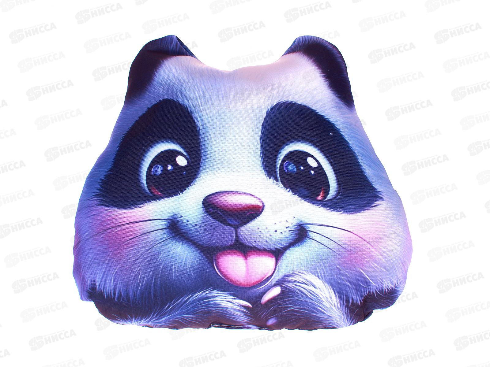 Подушка декоративная мордочка Панда 30см МТГ01107 Levatoys в пак.