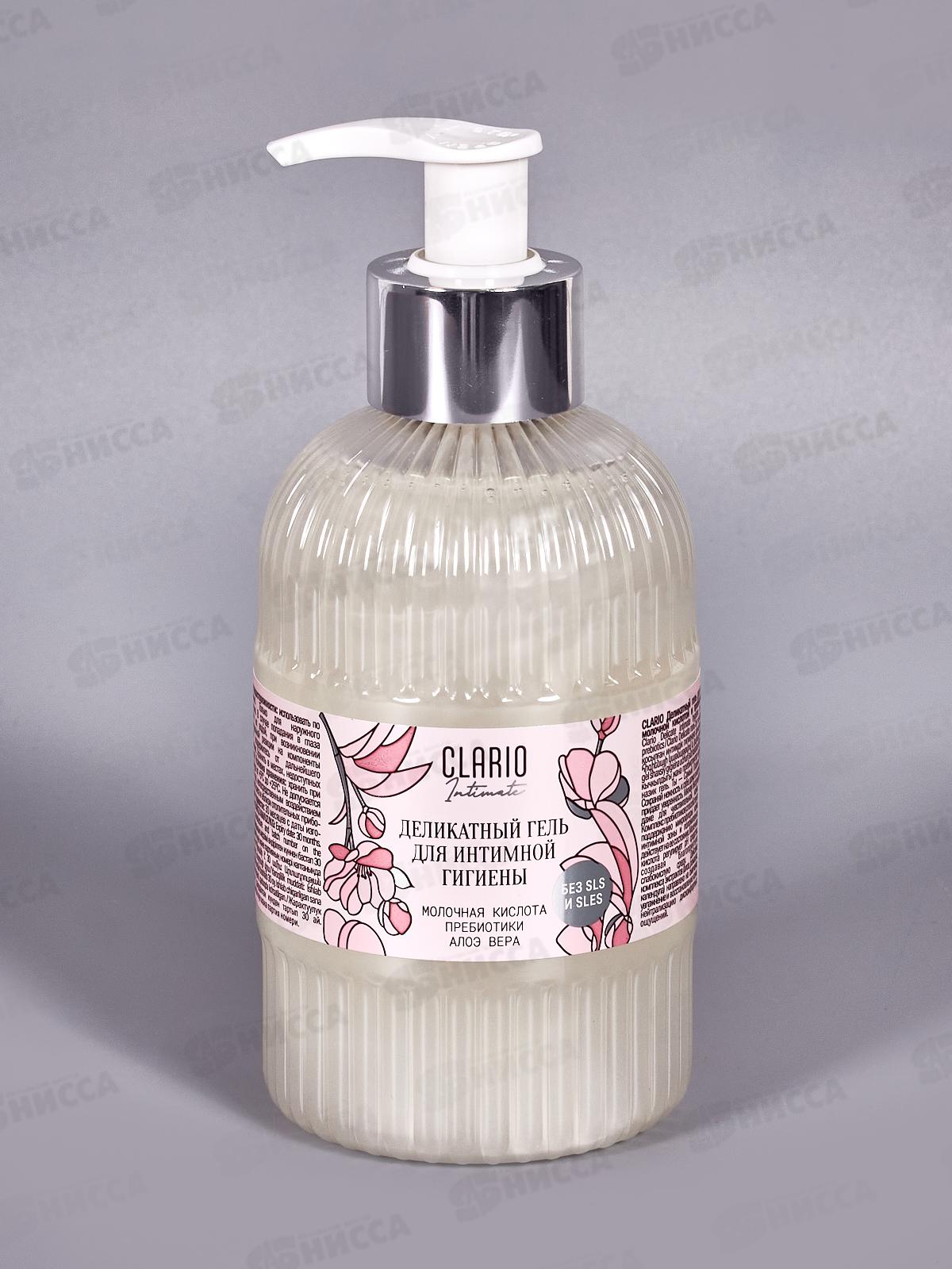 Clario Мягкий осв гель для интим гиг с молочной кислотой и трег 295мл *6
