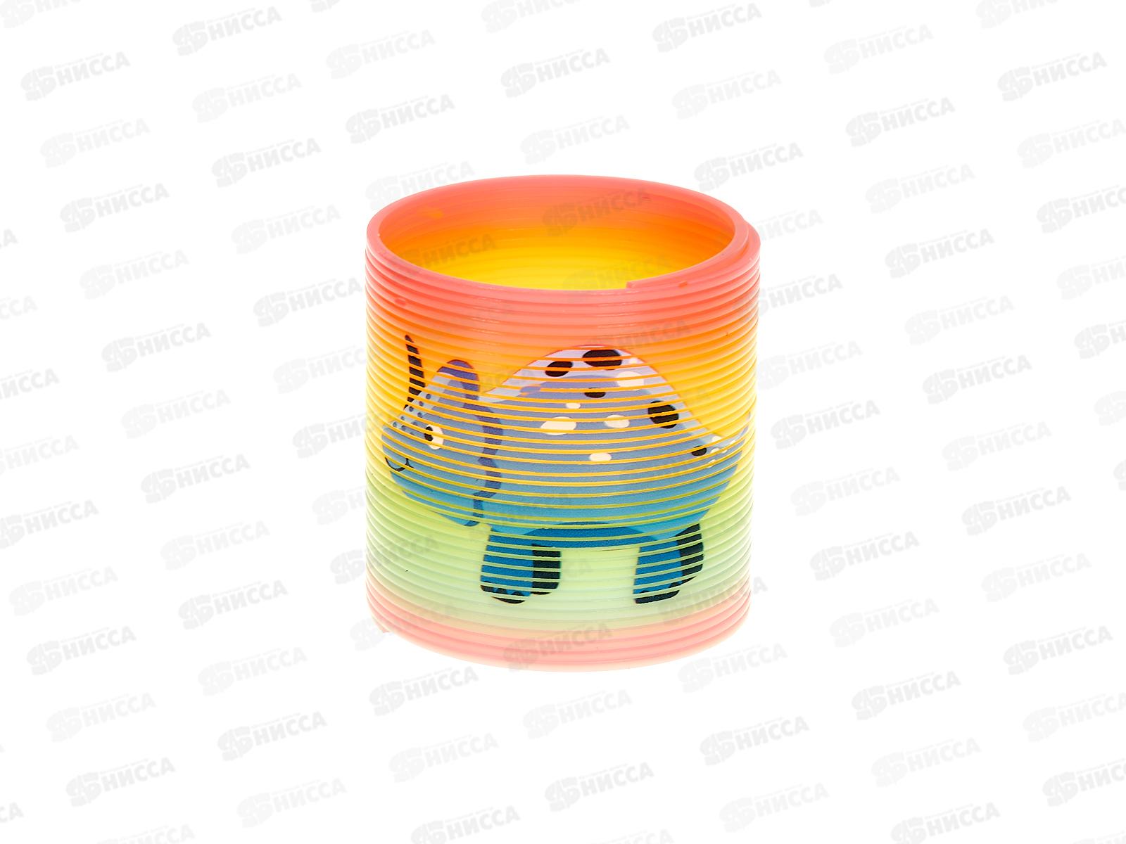 Пружинка-Радуга 5,5см принт Динозавры 50083 в пакете