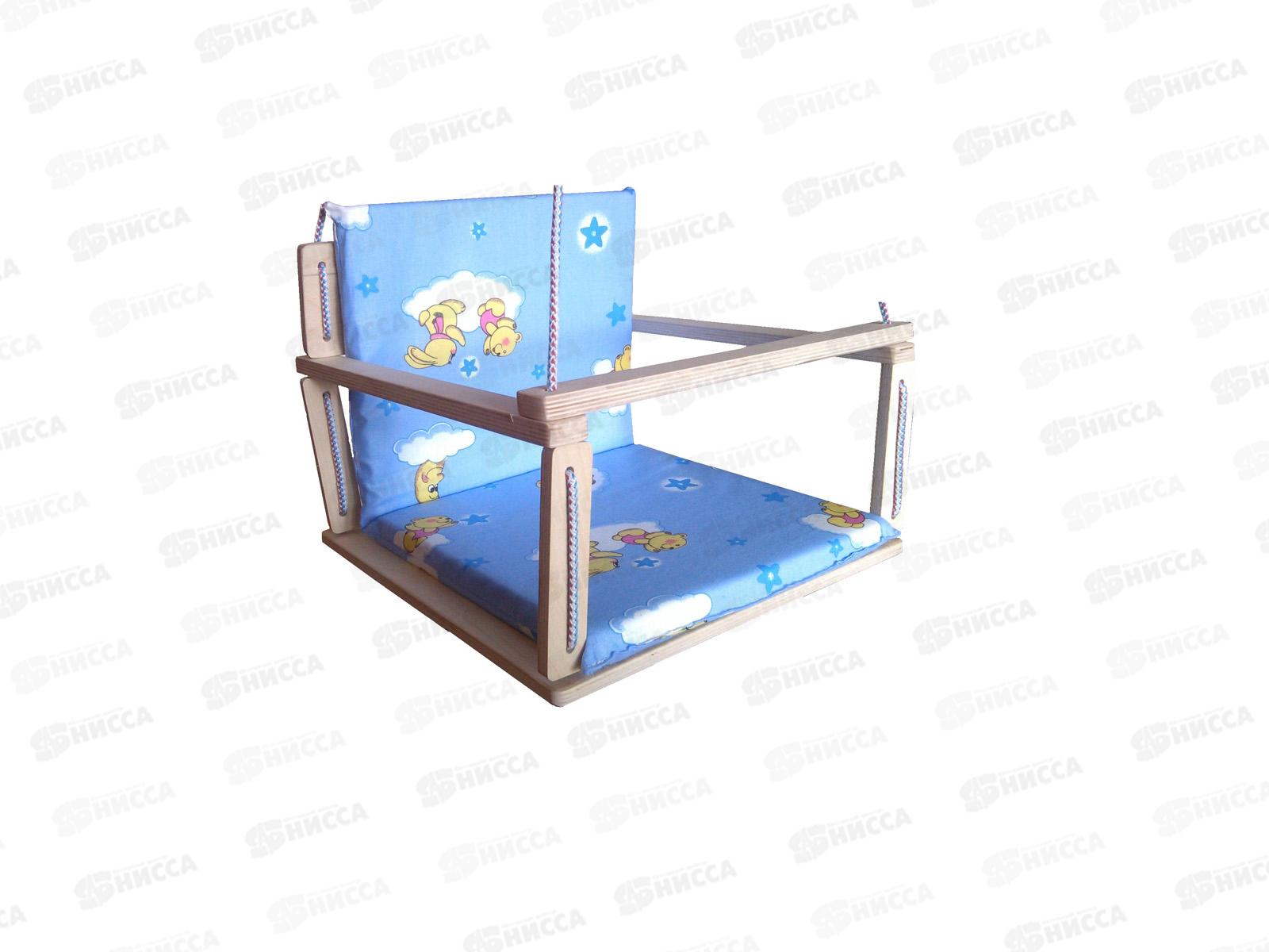 Качели деревянные подвесные с подушкой, 002, 50032